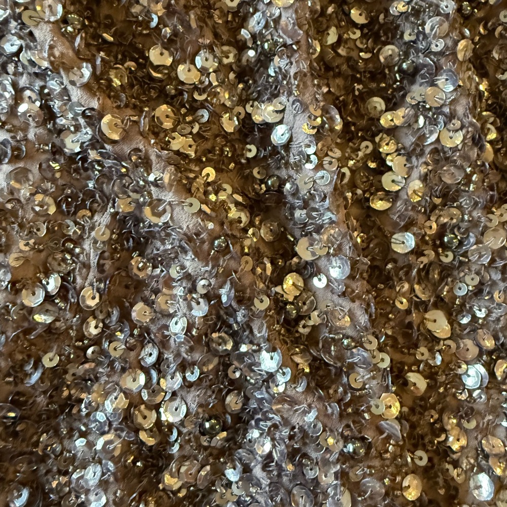 Parker Rose-Gold Sequin V-Neck Mini Dress - Picture 11 of 11